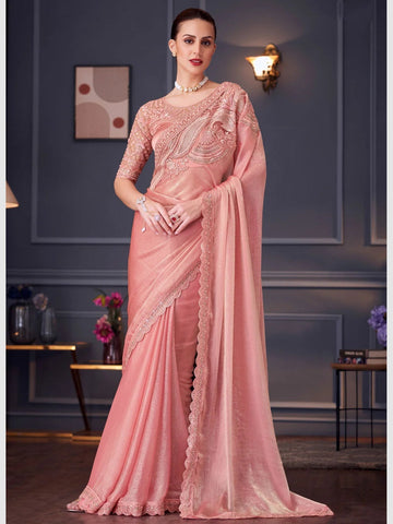 Chiffon Silk Embroidery Saree