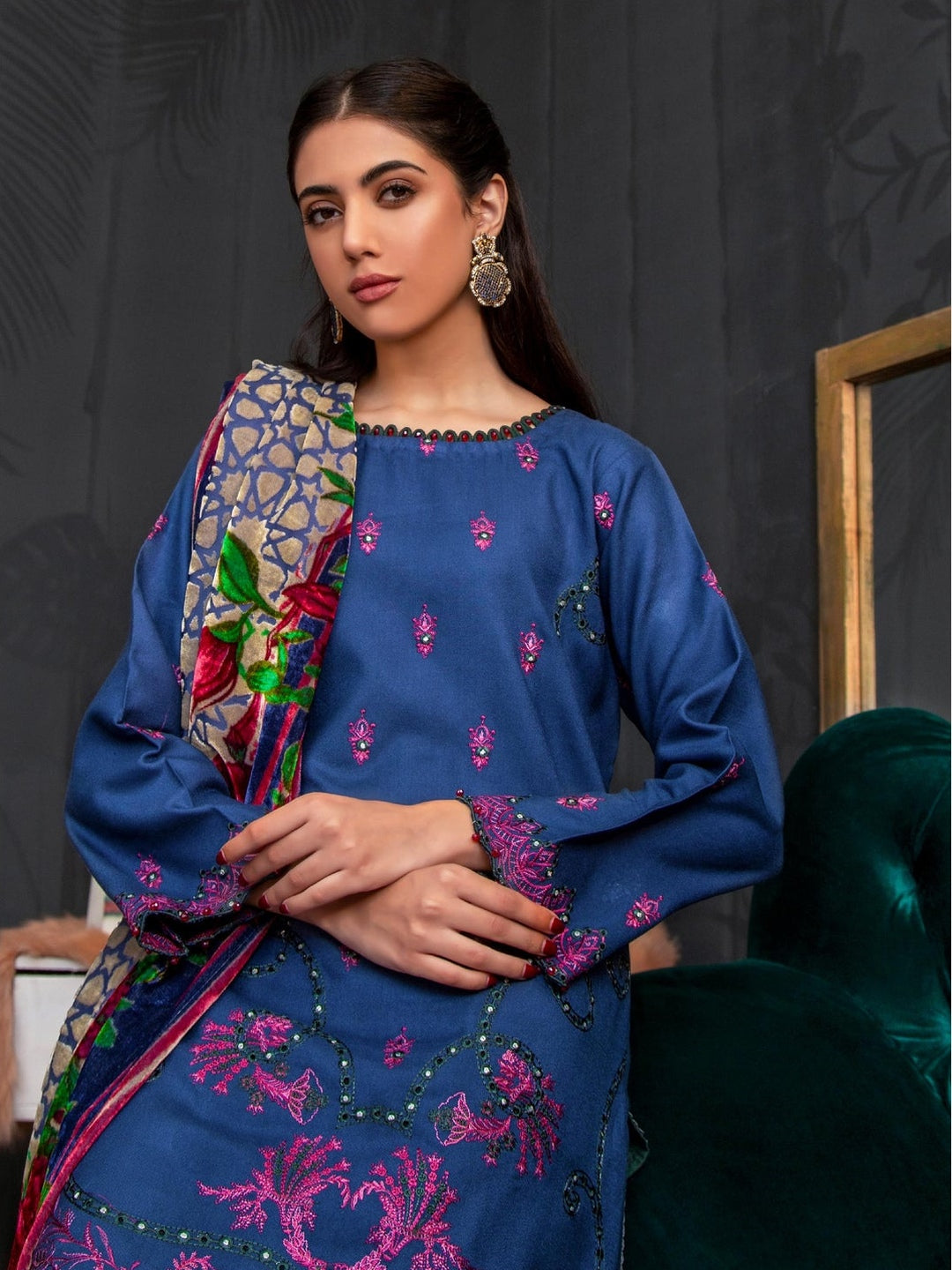 Premium Embroidered Wool Salwar Kameez - Pakistani Dress - C810D ...