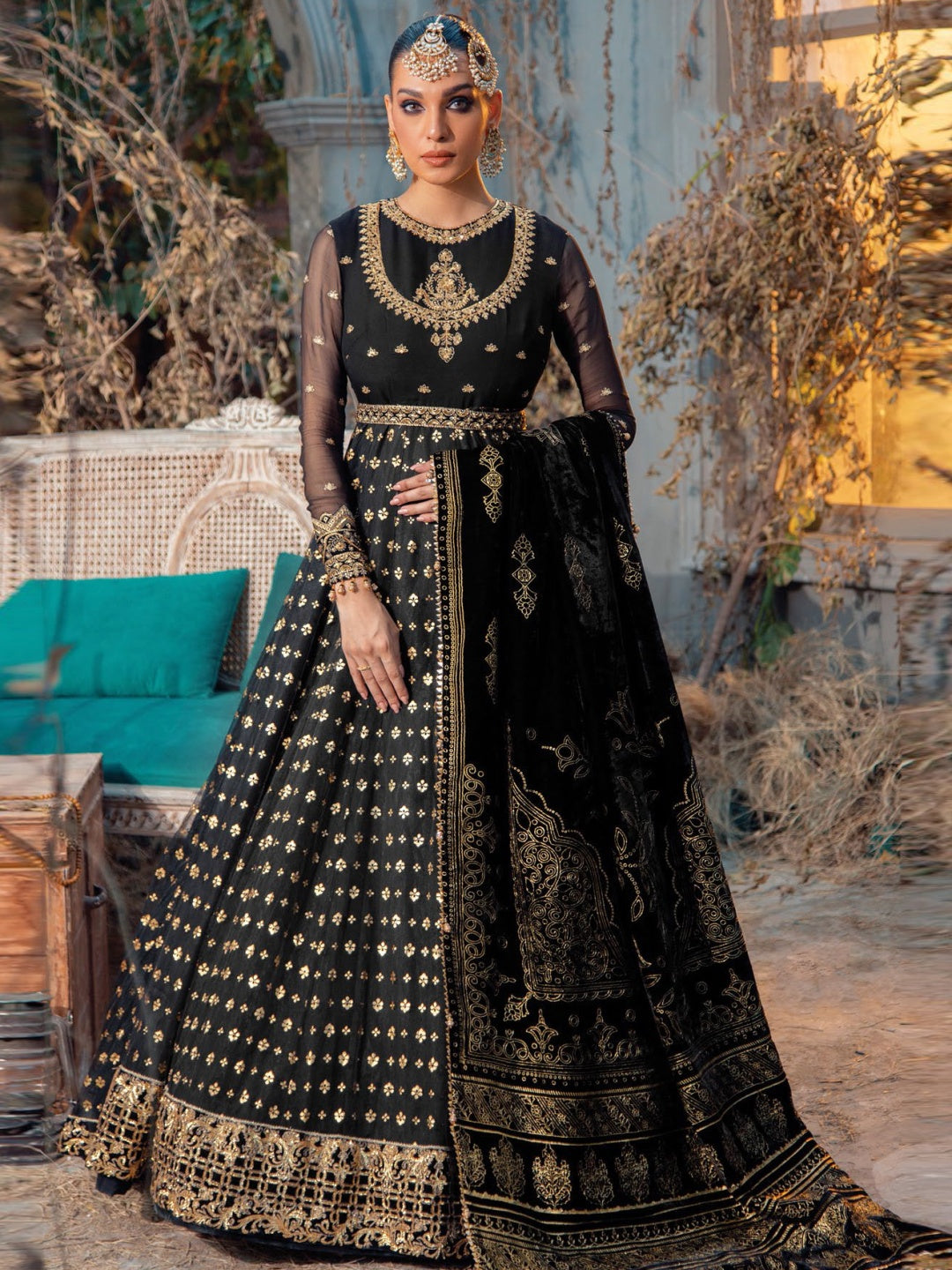 Designer Embroidered Velvet Salwar Kameez - Pakistani Dress - C836A ...