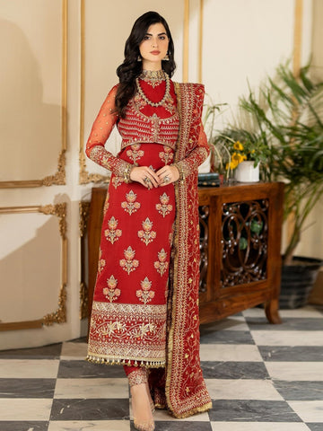 White and red outlet pakistani dresses