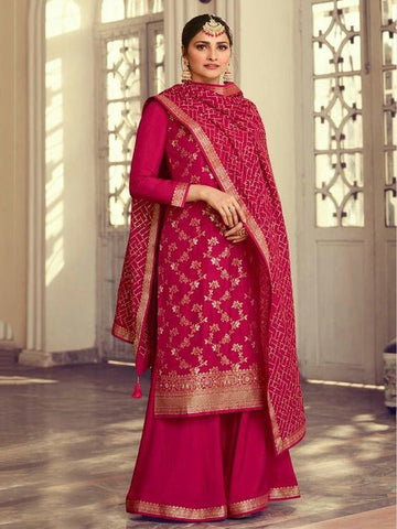 Indian Highly Breathable And Comfortable Beautiful Designed Plain Red Color Ladies  Suits at Best Price in Nashik